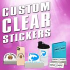50 Custom Clear Stickers - Your Logo or Design, Printed Vinyl Stickers