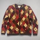 Vintage Talbots Cardigan Sweater Womens Small Wool Mohair Blend Brown Button Up
