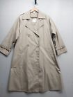 Saxton Hall Tan Double Breasted Trench Coat Womens 18 Lightweight Jacket