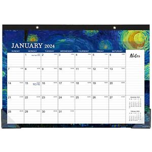 2024 Desk Calendar - Calendar 2024 from January 2024 - December 2024 12 Month...