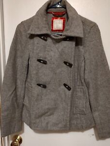 Gray Wool Double Breasted Warm Peacoat Winter Coat Jacket Old Navy Size Small