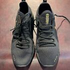 Under Armour HOVR Phantom SE Running Black And Gold Running Shoes Mens Size 11.5