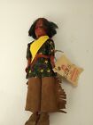 VTG Native American Indian Doll Made By Cherokees NC Qualla Reservation Suede