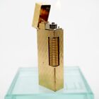 Dunhill Rollagas Lighter Gold CHEVRON Pattern-Ultrasonically cleaned_Working