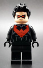 USED LEGO DC COMICS SUPER HEROES MINIFIGURE NIGHTWING RED EYES & SYMBOL sh085