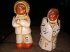 Vintage Indian Man and Woman Salt and Pepper Shakers 