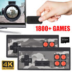 HDMI 4K TV Game Stick Console Built-in 1800+ Retro Games w/2× Wireless Gamepad