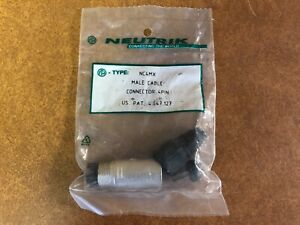 Neutrik NC4MX 4 Pin XLR Male Plug Audio Cable Connector Speaker