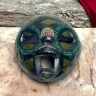 African Ashanti Baluba West Africa Ghana Glass Bead Vintage Wood Carved Old Mask