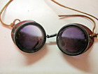 Willson USA Leather Steampunk Aviator Pilot Motorcycle Driving Goggles Antique