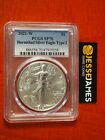 2021 W BURNISHED SILVER EAGLE PCGS SP70 CLASSIC BLUE LABEL TYPE 2