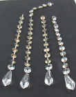 Glass Crystal Prism Faceted Chandelier Icicle Hanging Parts Ornaments Lot of 55