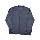 1901 Men's Gray Cotton/Cashmere Blend Cardigan Sweater SIZE-LARGE