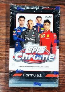 2020 Topps Chrome Formula 1 Racing Hobby Box (18 Packs) Max Verstappen, Hamilton
