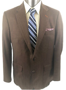 Coppley REDA Sport Coat Blazer Mens 41.R  Brown Super 110's Italian Wool 2Button