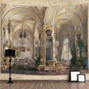 Medieval French Palace Garden Extra Large Tapestry Wall Hanging Art Poster