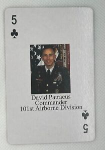 Operation Iraqi Freedom US Military Heroes Playing Cards #5C DAVID PATRAEUS