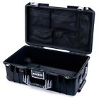 Black & Silver Pelican 1535 Air case with lid organizer. With wheels.