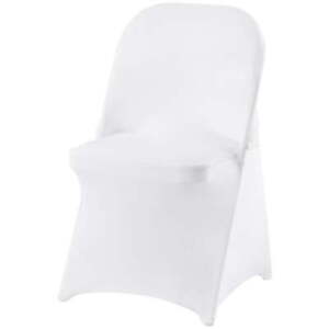 White Stretch Spandex Chair Covers 12 PCS Wedding Party Banquet Decoration