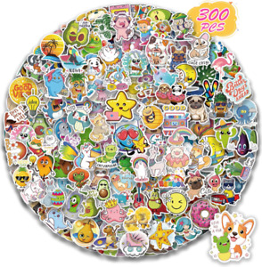 300 Pcs Cute Stickers for Kids, Sticker for Laptop, Skateboard, Waterproof Vinyl