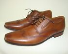 Florsheim Mens Postino Wingtip Cognac Brown Leather Oxfords Shoes Size 13D  C115