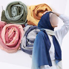 Women Gradient Chiffon Scarf Hijab Muslim Head Wraps Shawls Bandana Headscarf