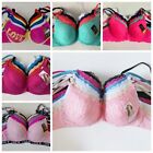 6 Womens Ladies Lace Floral Solid Color Demi Gentle PUSH UP Bra Full Cup