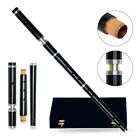 Black Wooden Irish 4 Parts Flute Student Level In The Key Of D + 2 Reeds