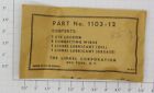 Lionel 1103-12 4 Oil, Grease, Wires, CTC Factory Parts Envelope