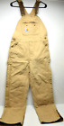 Carhartt R41 34x32 Double Knee Front Duck Canvas Red Insulated Bib Overalls