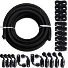 6AN 8AN 10AN 10FT 20FT CPE Braided Nylon Fuel Line Kit Hose end Fittings