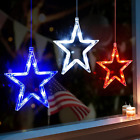 4Th of July Decorations, 3 Pack Red White Blue Window Lights with Suction Cup, B