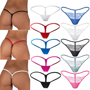 5 Pack Womens Sexy Underwear Panties Micro Mini Thong G-String Lingerie Panty