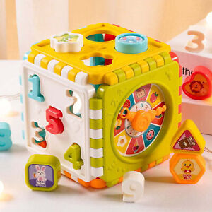 1-2 Years old Boys & Girls Holiday Toddler Toys 6 in 1 Activity Cube Baby