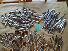 250 MIXED LOT SPOONS KNIVES & SERVING PIECES CAMPING CRAFTS STAINLESS FLATWARE U