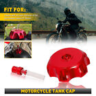 Motorcycle Fuel Tank Cap Cover w/Breather Valve Red For 51-54mm Outer Diameter (For: Triumph Thruxton RS)