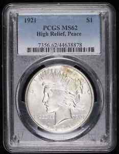 1921 P Peace Silver Dollar PCGS MS-62 Peace