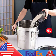 Stainless Steel Airtight Storage Container Kitchen Rice Canister Storage Bucket