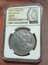 2021 D MORGAN DOLLAR = NGC MS68 = EARLY RELEASES = LOW MINTAGE = 99.9 SILVER