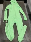Mens Full Body Green Leotard Jock Zentai Shiny Spandex Suit Bodysuit Medium