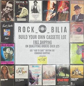 $1 and UP BLUES, JAZZ,  BUY $25 GET FREE SHIPPING BUILD YOUR LOT CASSETTE TAPES