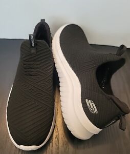 Skechers Ultra Flex 56110 Black Casual Shoes Sneakers Size 7.5 Memory Foam Slip