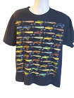 Vintage Fishing Lures & Hook Short Sleeve Crew Neck T Shirt Men’s Size L