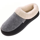 Mens Warm Memory Foam Slippers Comfortable Slip on House Shoes Indoor Outdoor
