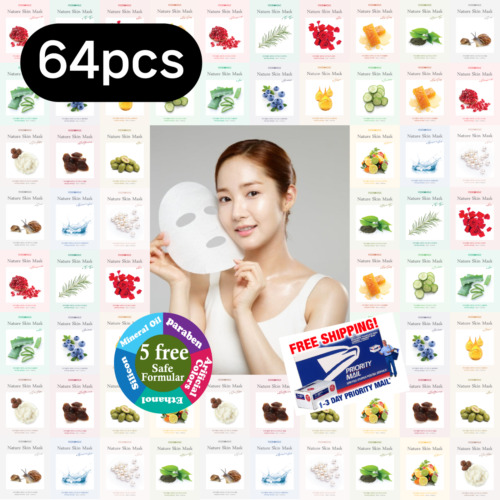 {Nature Skin} 64 Combo-Pack, Premium Korean Essence Sheet Mask
