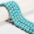 Blue Turquoise Smooth Round Beads 6mm 8mm 10mm 12mm 15.5