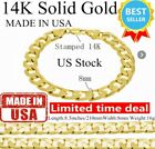 14k Solid Yellow Gold Bracelet Chain For Men Or Women