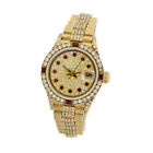 Rolex Ladies President 18k Gold Diamond & Ruby Ref 69178 26mm Watch #W75483-1