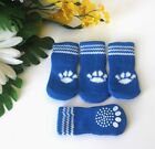 USA SELLER Non Slip Grip Dog Cat Socks Skid-Free BLUE for Small Breed S, M, L