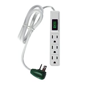 3 Outlet Outdoor Extension Cord Heavy Duty Power Strip Right Angle Electrical